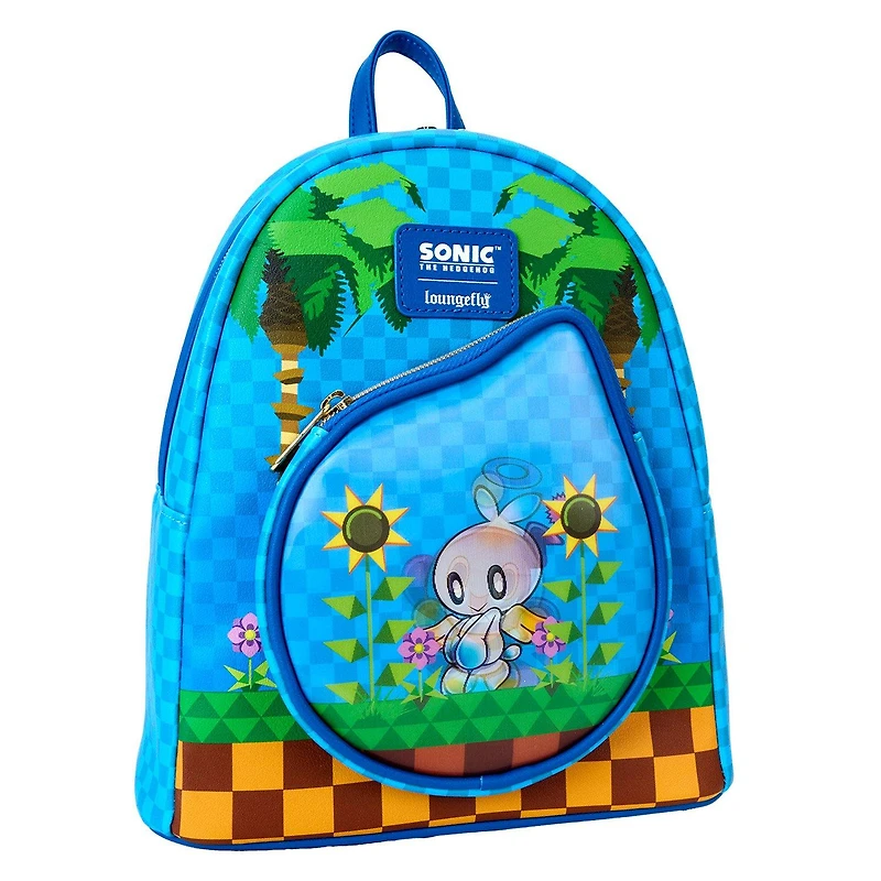 Loungefly Sonic the Hedgehog Chaos Garden Lenticular Mini Backpack GameStop Exclusive