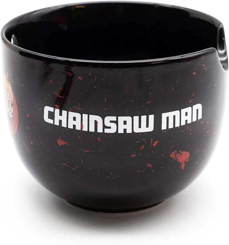 Culturefly Chainsaw Man Ramen Bowl Bundle Set with Ramen Bowl, Spoon