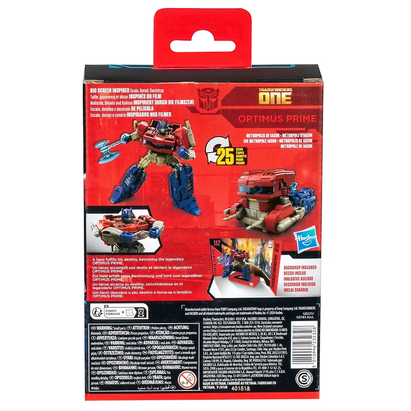 Hasbro Transformers Toys Studio Series Deluxe Class Transformers: One Optimus Prime 4.5-in Action Figure