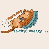 Lazy Cat Graphic Unisex Short Sleeve T-Shirt GameStop Exclusive