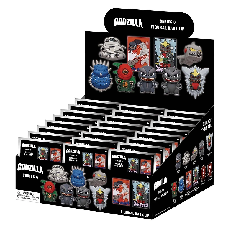Toho Godzilla Classic 3D Foam Bag Clip Series 6 (Styles May Vary)