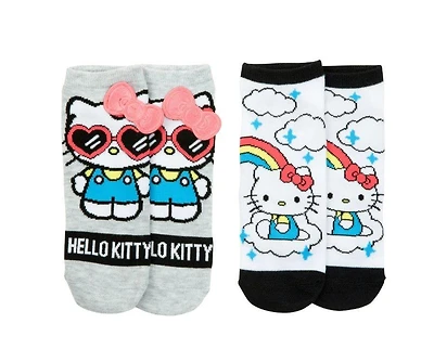 Sanrio Hello Kitty 3D Bow Womens Ankle Socks 2-Pack