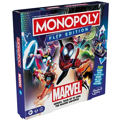 Monopoly Flip Edition: Marvel Board Game