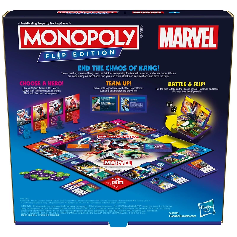 Monopoly Flip Edition: Marvel Board Game