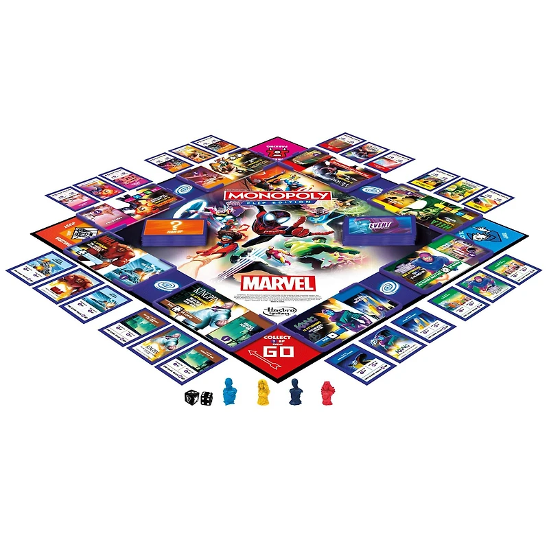 Monopoly Flip Edition: Marvel Board Game