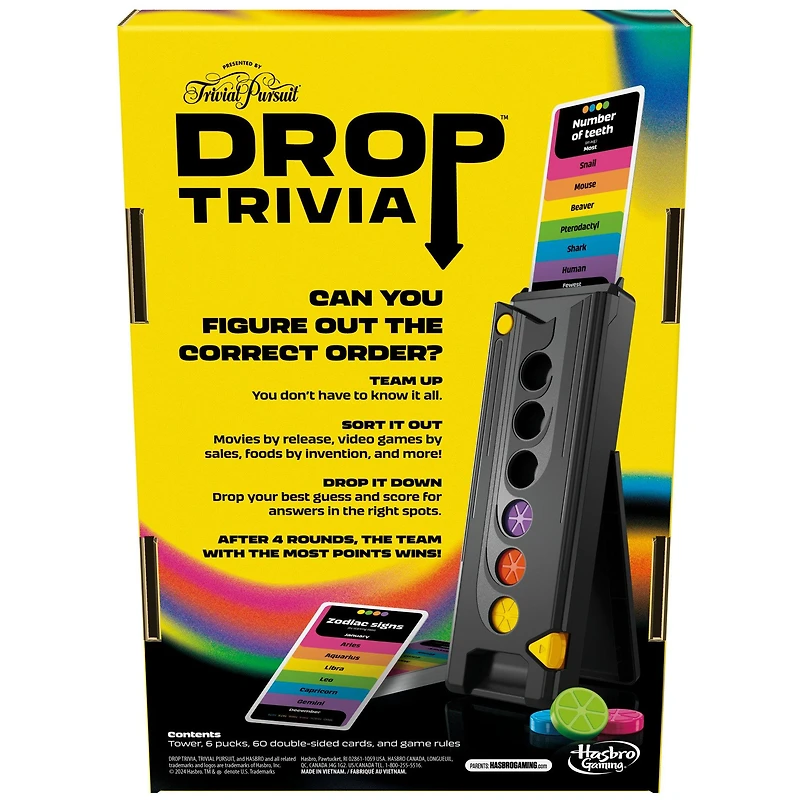 Drop Trivia Trivial Pursuit Party Board Game