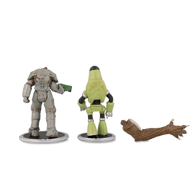 Fallout X01 and Protectron (Build-A-Figure -Deathclaw) 3-in Action Figure Set