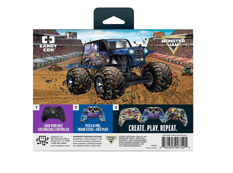 CANDY CON Monster Jam Combo Pack Licensed Controller Kit GameStop Exclusive Son Uva