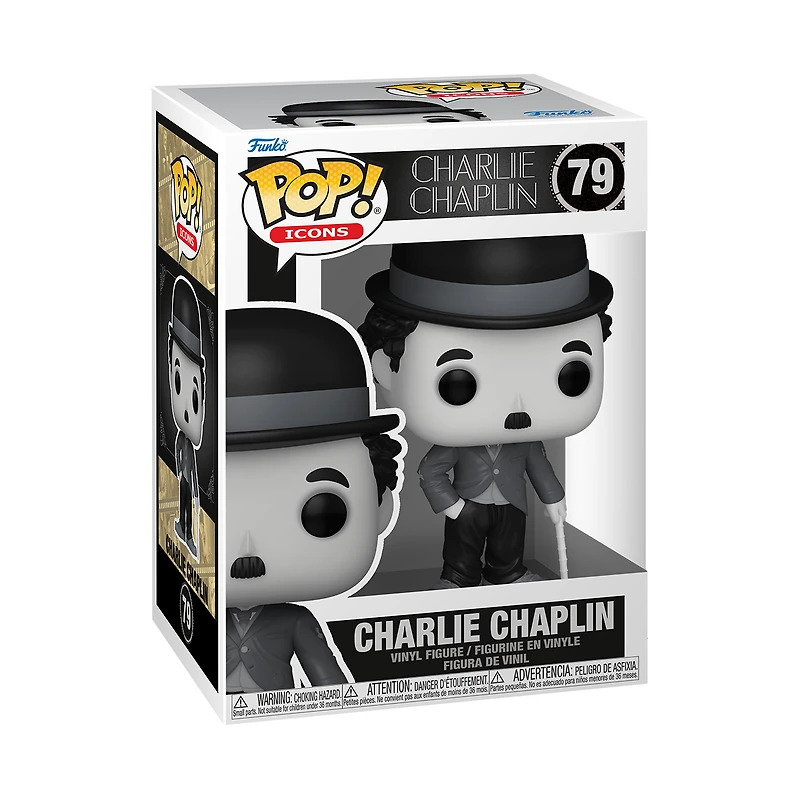 Funko POP! Icons: Charlie Chaplin 4.5-in Vinyl Figure