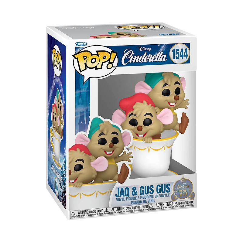 Funko POP! Disney: Cinderella 75th Anniversary Jaq and Gus 4.35-in Vinyl Figures