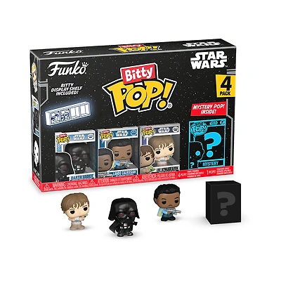 Funko Bitty POP! Star Wars Vinyl Figure Set 4-Pack (Darth Vader, Lando Calrissian, Luke Skywalker