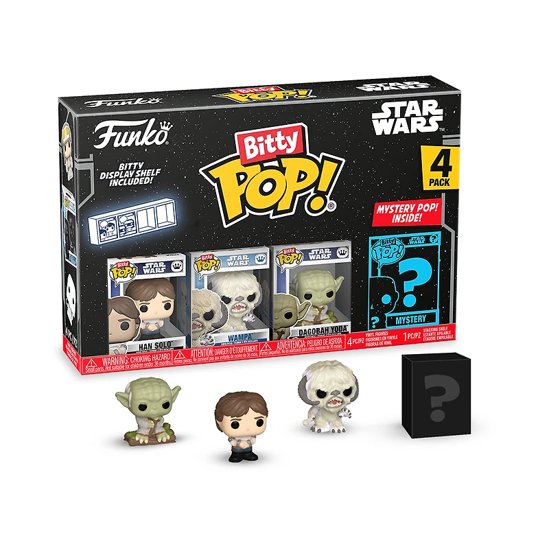 Funko Bitty POP! Star Wars Vinyl Figure Set 4-Pack (Han Solo, Wampa, Dagobah Yoda