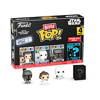 Funko Bitty POP! Star Wars Vinyl Figure Set 4-Pack (Princess Leia, Snowtrooper, Boba Fett