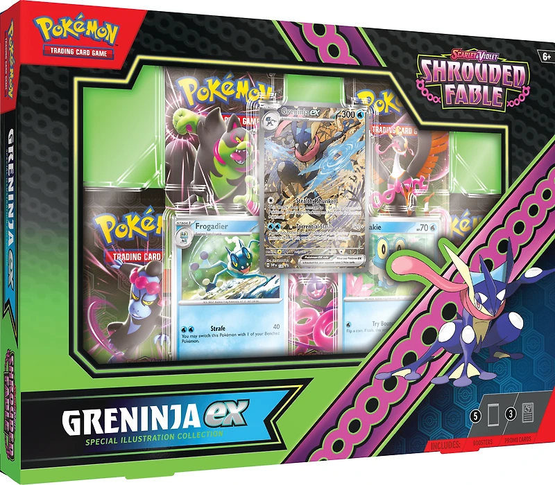 Pokemon Trading Card Game: Scarlet and Violet Shrouded Fable Kingdra ex or Greninja ex Special Illustration Collection (Styles May Vary