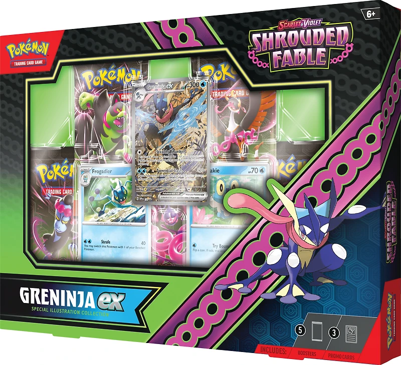 Pokemon Trading Card Game: Scarlet and Violet Shrouded Fable Kingdra ex or Greninja ex Special Illustration Collection (Styles May Vary