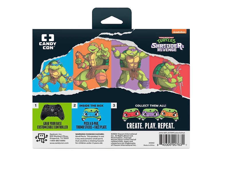 CANDY CON Teenage Mutant Ninja Turtles Combo Pack Controller Kit GameStop Exclusive Leonardo Combo Pack