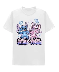 Disney Stitch and Angel Airbrush Graphic T-Shirt