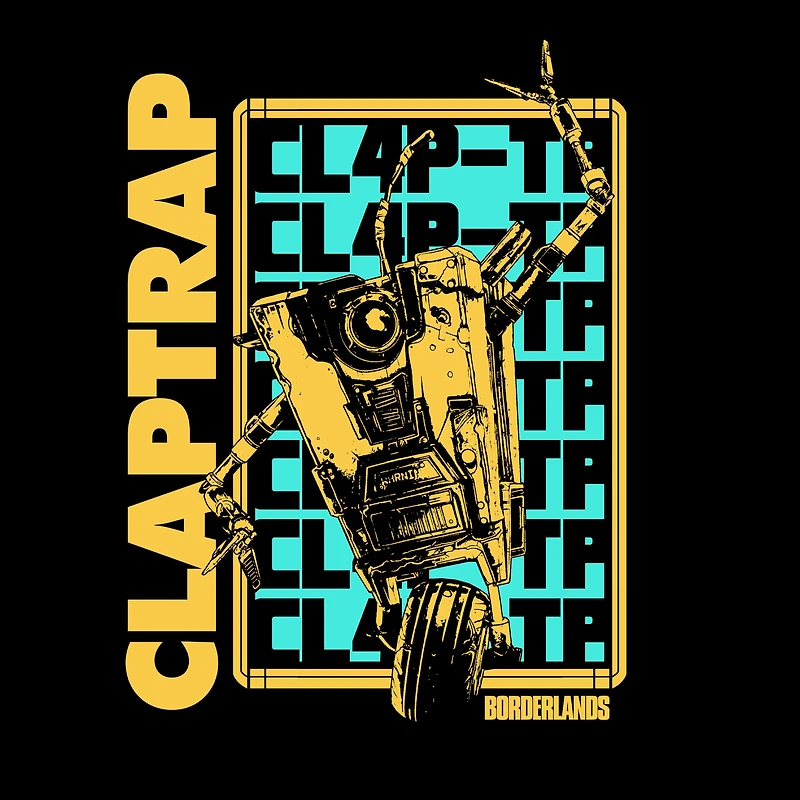 Borderlands Claptrap Unisex Black Short Sleeve T-Shirt