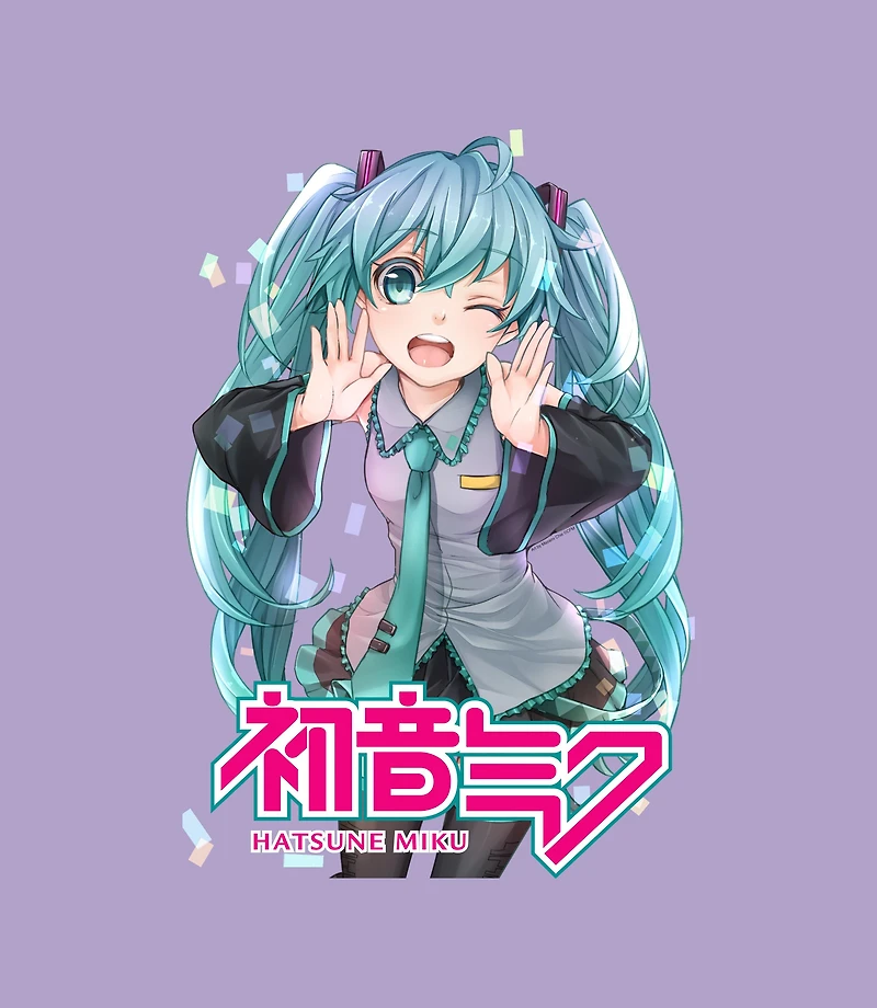 Hatsune Miku Anime Purple Graphic T-Shirt GameStop Exclusive