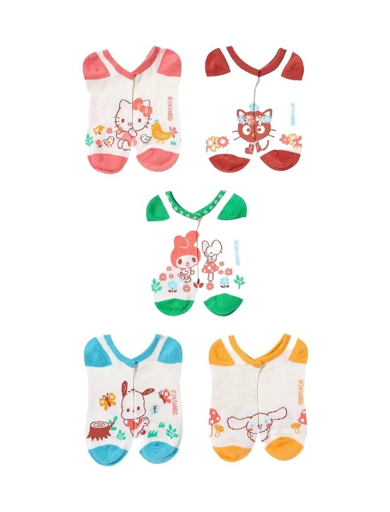 Sanrio Hello Kitty and Friends Floral Ankle Socks 5-Pack