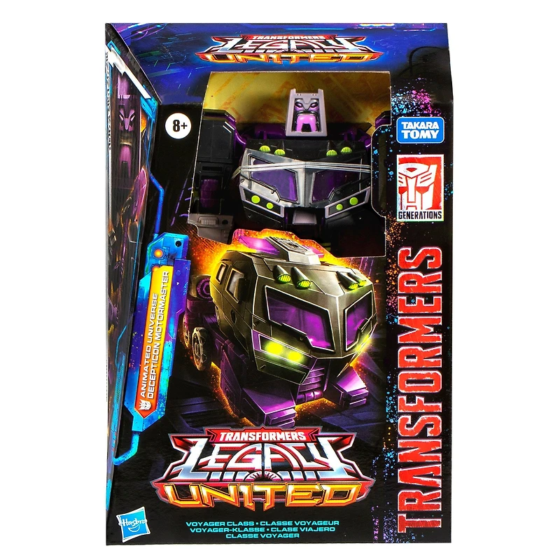 Hasbro Transformers Legacy United Voyager Class Transformers: Animated Universe Decepticon Motormaster 7-in Action Figure