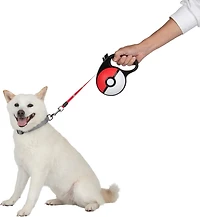 Jazwares Pokemon Poke Ball Retractable 16-Ft Dog Leash