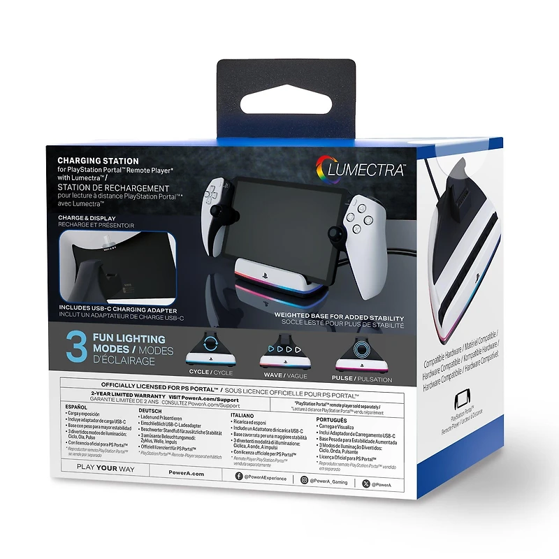 PowerA Charging Station for PlayStation Portal Remote Player with Lumectra