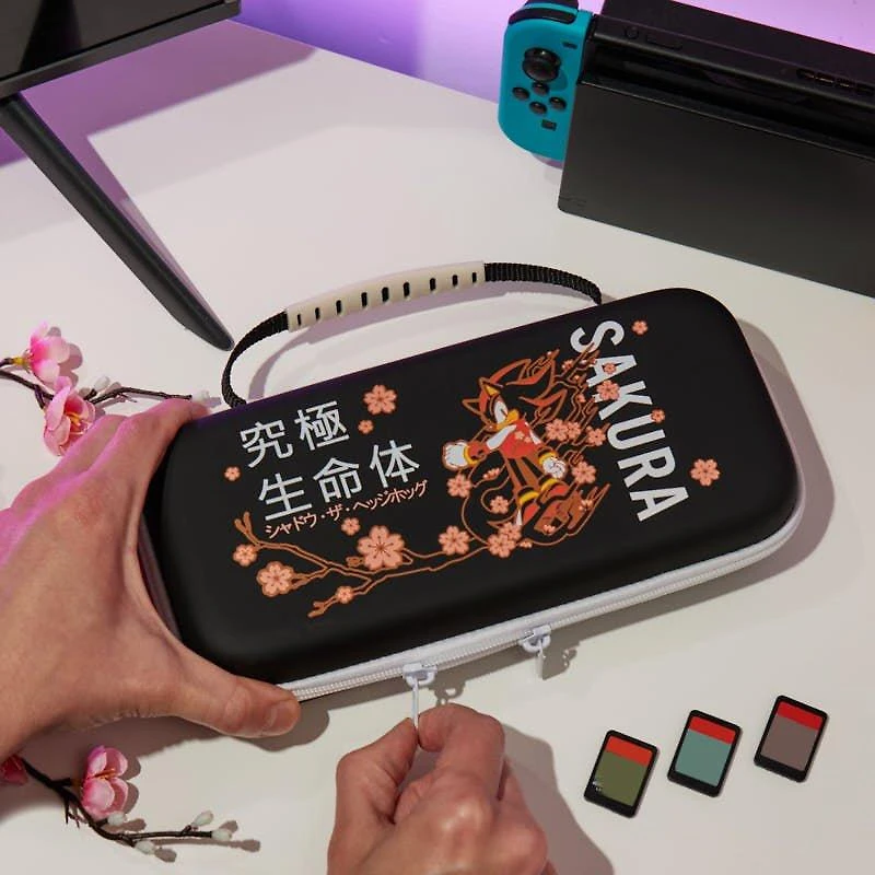 Rubber Road Sonic the Hedgehog Shadow Sakura Petals Nintendo Switch Carrying Case
