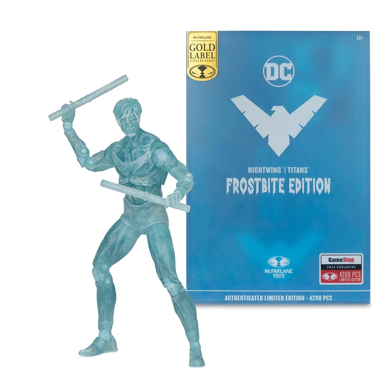 DC Multiverse Nightwing (Titans) Frostbite Edition Gold Label 7-Inch Action Figure GameStop Exclusive