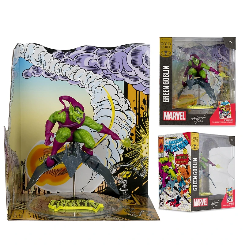 McFarlane Toys Marvel Collection Spider-Man Green Goblin (The Amazing Spider-Man Issue 312) 1:10th Scale Statue with Autograph GameStop Exclusive