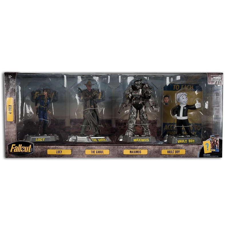 McFarlane Toys Movie Maniacs Fallout Lucy Maximus the Ghoul and Vault Boy 4-piece Figure