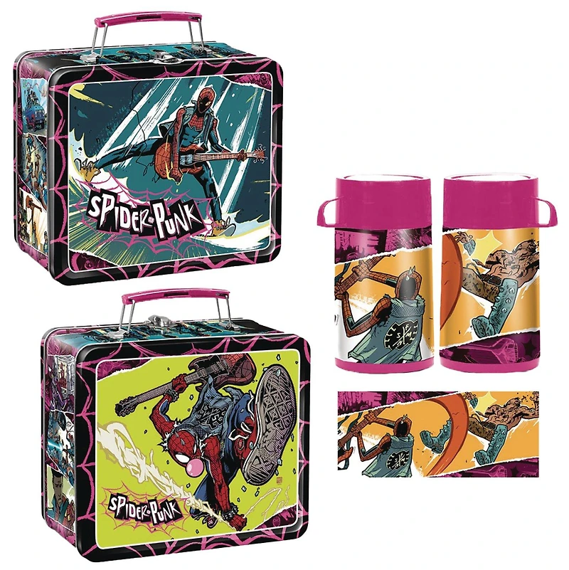 Tin Titans Marvel Spider Punk Lunch Box with Beverage Container 2024 San Diego Comic Con (Previews Exclusive)