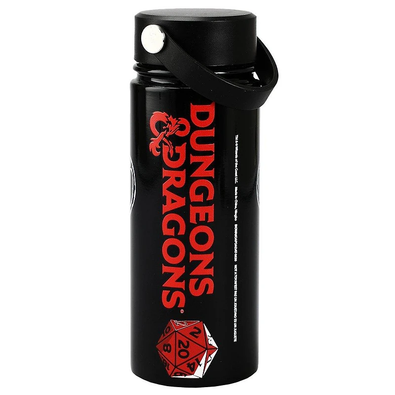 Dungeons and Dragons Black 17 oz Stainless Steel Tumbler with Handle