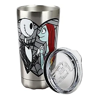 The Nightmare Before Christmas Jack and Sally Gray 15 oz Stainless Steel Tumbler