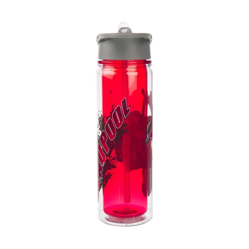 Deadpool Red 16 oz Tritan Water Bottle