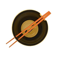 Gudetama Ceramic Ramen Bowl with Chopsticks