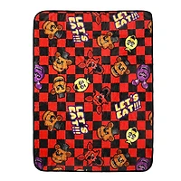 Five Nights at Freddy's Cast Checkered Polyester Blanket
