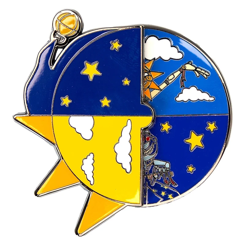 Loungefly Five Nights at Freddy's Sun and Moon Spinning Enamel Pin
