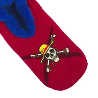 One Piece Straw Hat Jolly Roger Slipper Socks with Grippers