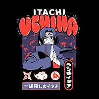 Naruto Itatchi Bubble Font Graphic T-Shirt GameStop Exclusive
