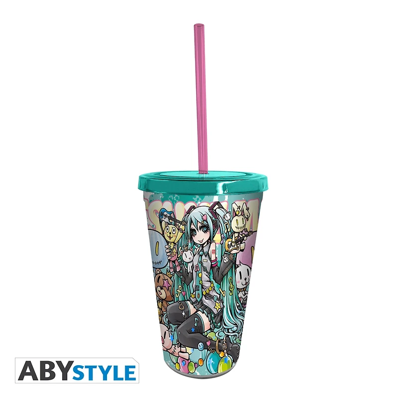 ABYstyle Hatsune Miku Band 16oz Plastic Tumbler