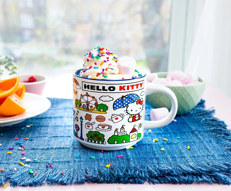 Sanrio Hello Kitty Red Map 13oz Ceramic Mug