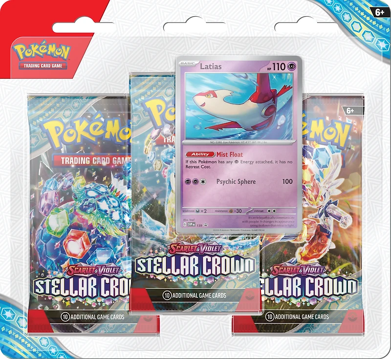 Pokemon Trading Card Game: Scarlet and Violet Stellar Crown Three Booster Blister