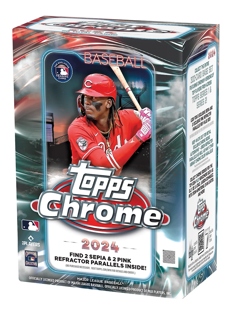 Topps 2024 Chrome MLB Baseball Trading Cards Value Box (7 Packs)