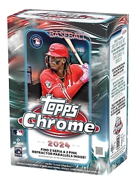 Topps 2024 Chrome MLB Baseball Trading Cards Value Box (7 Packs)