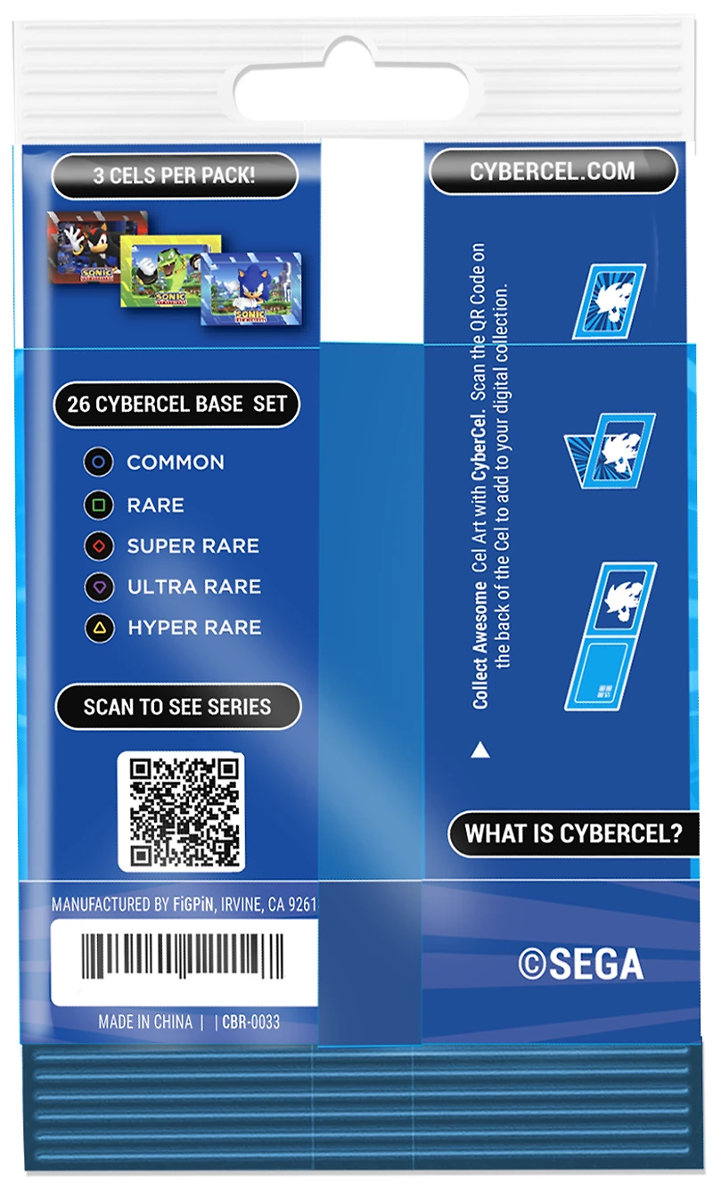 FiGPiN Sonic the Hedgehog Cybercel Collectible Art Card Foil Pack Series 2