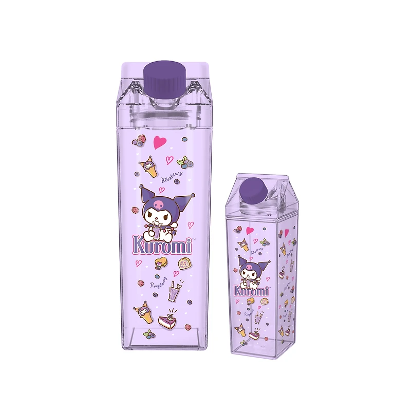 Sanrio Kuromi Drinks 16.2oz Plastic Milk Carton Bottle