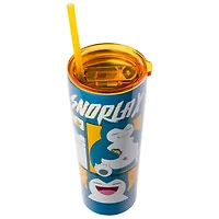 Pokemon Snorlax Pose Panels Double Walled Stainless Steel 22oz Tumbler with Straw