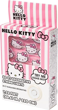 Sanrio Hello Kitty Pink Face Logo Bow 20ct Copper String Lights