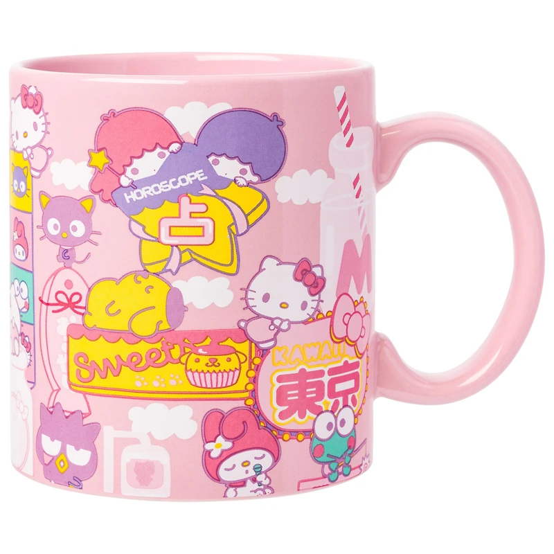 Hello Kitty And Friends Kawaii Tokyo Characters And Icons Collage 20oz Ceramic Mug